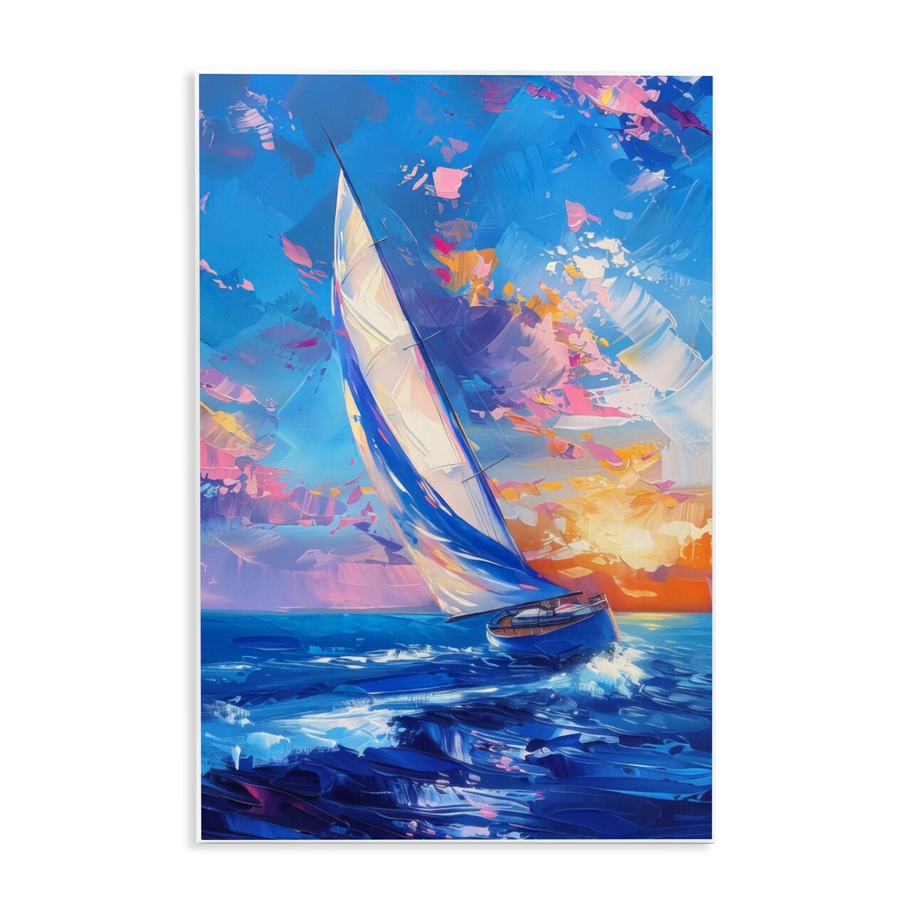 Stupell Industries Abstract Boat at Sunset Wall Plaque Design by LSR Design Studio